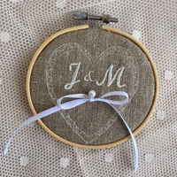 Ring pillow fram - embroidery